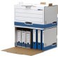 Caisse d'archives Bankers Box, blanc/bleu