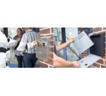 Cendrier mural compact, 3,1 litres, en tôle d'acier