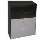 Cendrier mural avec toit de protection, en tôle d'acier