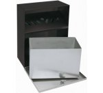 Cendrier mural avec toit de protection, en tôle d'acier