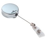 Porte-badge chromé, argent-métallique