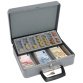 Coffret-caisse à monnaie standard, gris, en tôle acier