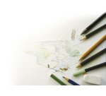 Cahier à dessin, uni, 125 g/m2, 240 x 320 mm,