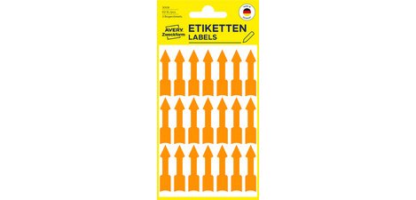 Avery Zweckform 3008, Signage Labels, Light Red, 3 Pages, 63 per Sheet, 39 x 9 mm