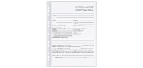 perforated pocket with closure flap, A4, PP, 0.12 mm