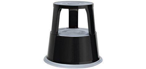 Tabouret marchepied, en métal, RAL 9005