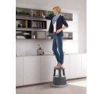 Tabouret marchepied, en métal, RAL 9005