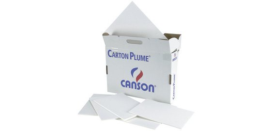 Carton Plume, A3, blanc