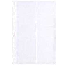 Hoes voor visitekaartjes, A4-formaat, PP, 0,09 mm