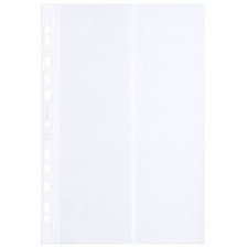 pochette pour cartes de visite,format A4, PP, 0,09 mm