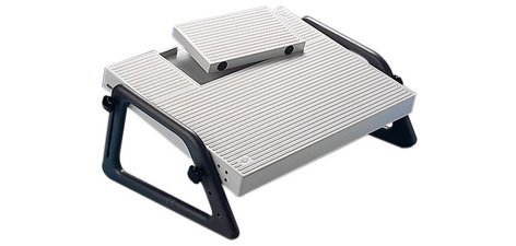 Repose-pieds Relax, ajustable en hauteur, gris clair