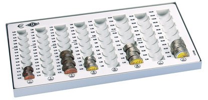 Monnayeur compact, capacité: 246,40 EUR, gris lumière