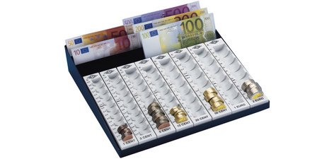 Monnayeur avec compartiment pour les billets