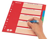 Intercalaires en carton, blanc, A4, 5 positions,