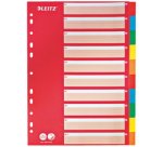 Intercalaires en carton, blanc, A4, 10 touches,