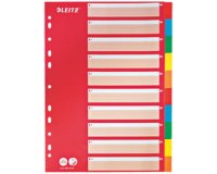 Intercalaires en carton, blanc, A4, 10 touches,