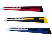 Cutter in metaal lemmet 9 mm met klem assortiment