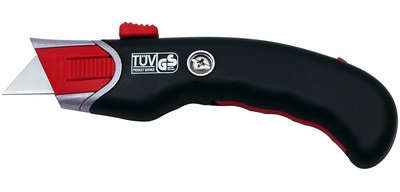 Cutter de sécurité Premium, lame: 19 mm, noir/rouge