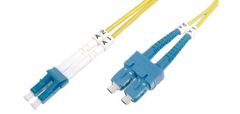 Câble patch à fibres optiques, LC-Duplex - SC-Duplex