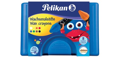 Crayons de cire épais 666/8WL, rond, soluble dans l'