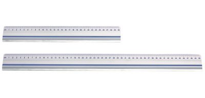 Règle de coupe, 300 mm, en aluminium, avec bord en