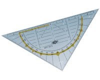 Equerre géométrique standard, hypoténuse 160 mm