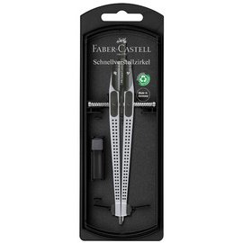 FABER-CASTELL Compas à réglage rapide GRIP, noir