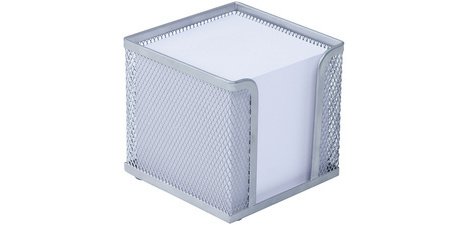 Bloc cube avec boîtier Office fil métallique - bloc de 700 feuilles