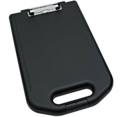 Porte-bloc, avec compartiment de rangement, noir