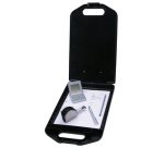 Porte-bloc, avec compartiment de rangement, noir