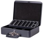 Caisse à monnaie avec trieur de pièces, noir