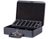 Maul coffrret à monnaie, ft 30 x 25,8 x 9 cm, noir