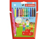 Feutre Trio A-Z, étui en carton de 18