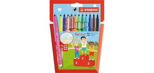 Feutre Trio A-Z, étui en carton de 18