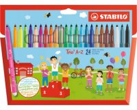 Feutre Trio A-Z, étui en carton de 24