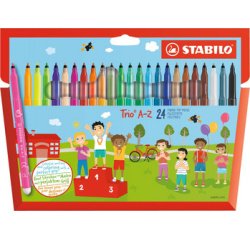 Stabilo trio a–z felt pen fine multicolour 24 pc(s)