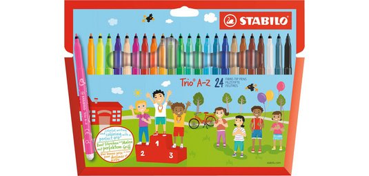 Feutre Trio A-Z, étui en carton de 24