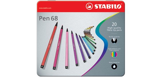 Feutre Pen 68, étui métallique de 10