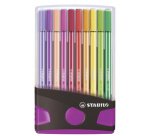 Stylo feutre Pen 68, ColorParade de 20, gris/rose