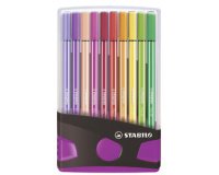 Stylo feutre Pen 68, ColorParade de 20, gris/rose