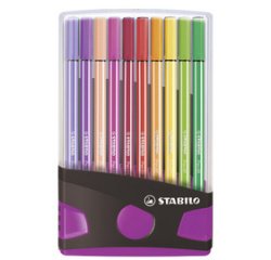 Stylo feutre Pen 68, ColorParade de 20, gris/rose