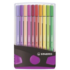 Viltstift Pen 68 ColorParade grijs/roze - 20 stuks