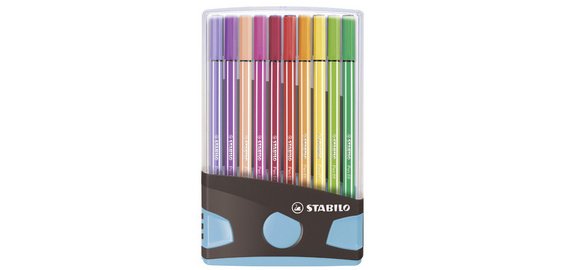 Stylo feutre Pen 68, ColorParade de 20, gris/bleu