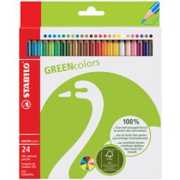 Crayon de couleur GREENcolors, étui carton de 24