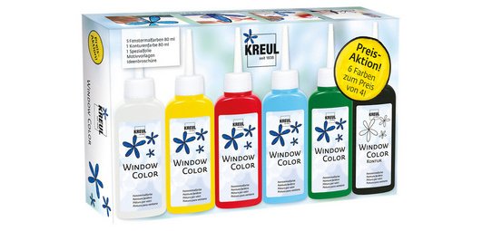 Window Color, set promo, 6 x 80 ml