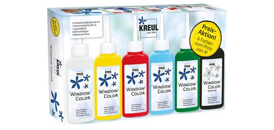Window Color, set promo, 6 x 80 ml