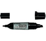 Permanentmarker Pilot Begreen Twin Jumbo, doppelspitzig, schwarz.