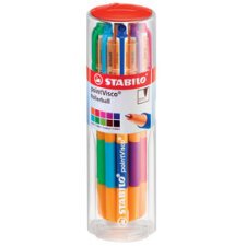 Balpen met gel-inkt pointVisco - plastic doos met 10 stuks