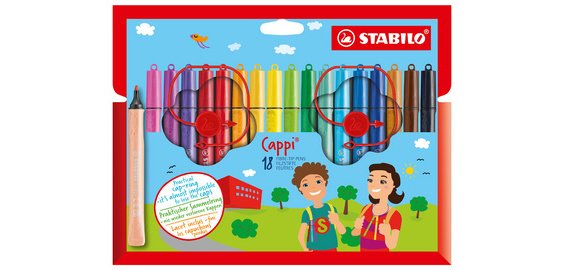 Feutre Cappi, étui en carton de 18