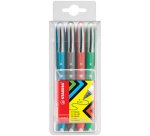 Roller pen worker colorful, set of 4